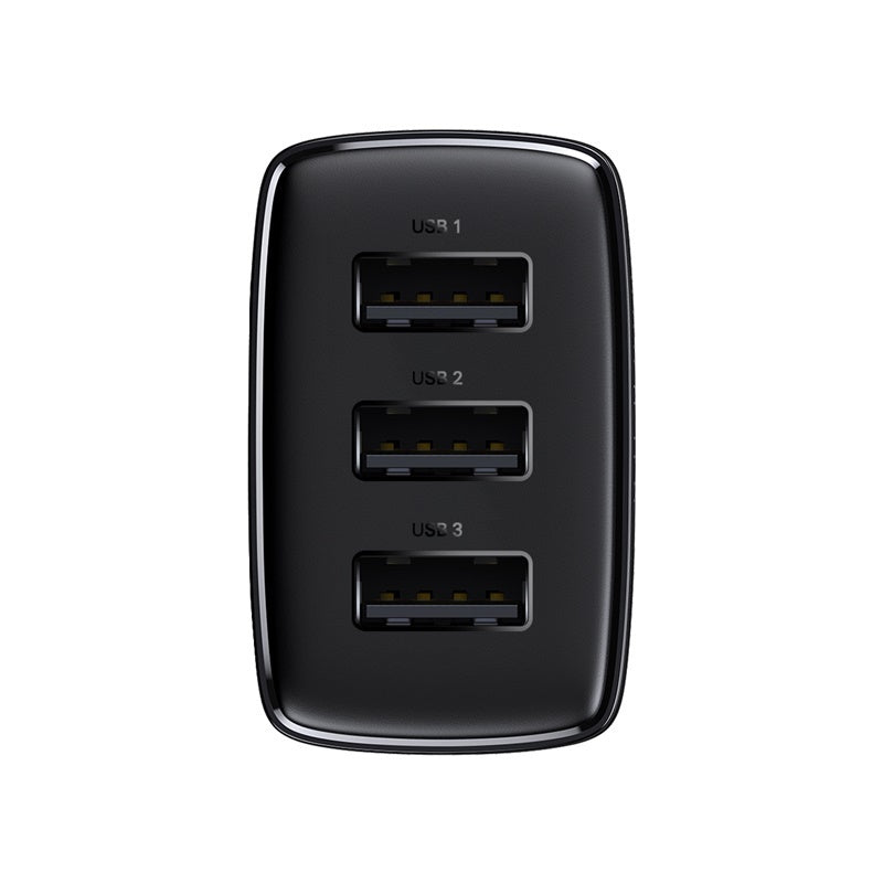 Nabíjačka Baseus Compact 3xUSB, 17W, čierna