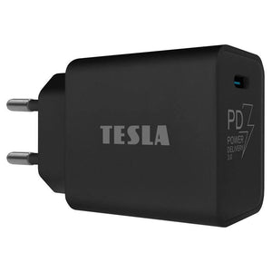 Nabíjačka Tesla T100, 20W, USB-C, PD 3.0, QC 3.0, čierna