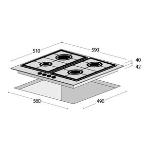 Plynová varná doska Concept PDV4560 VYBALENÉ