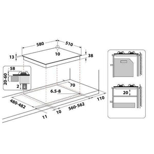 Plynová varná doska Whirlpool TKRL 650 IX DROBNÉ KOZMETICKÉ CHYBY