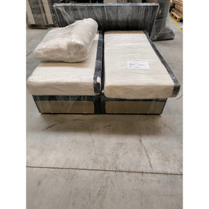 Postel Boxspring Bea 180x200, šedá, vč. matrace, topperu II. akosť