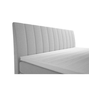 Posteľ Boxspring Bernard 180x200,striebor.,vr. matraca a topperu