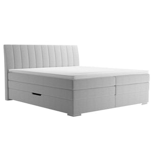 Posteľ Boxspring Bernard 180x200,striebor.,vr. matraca a topperu