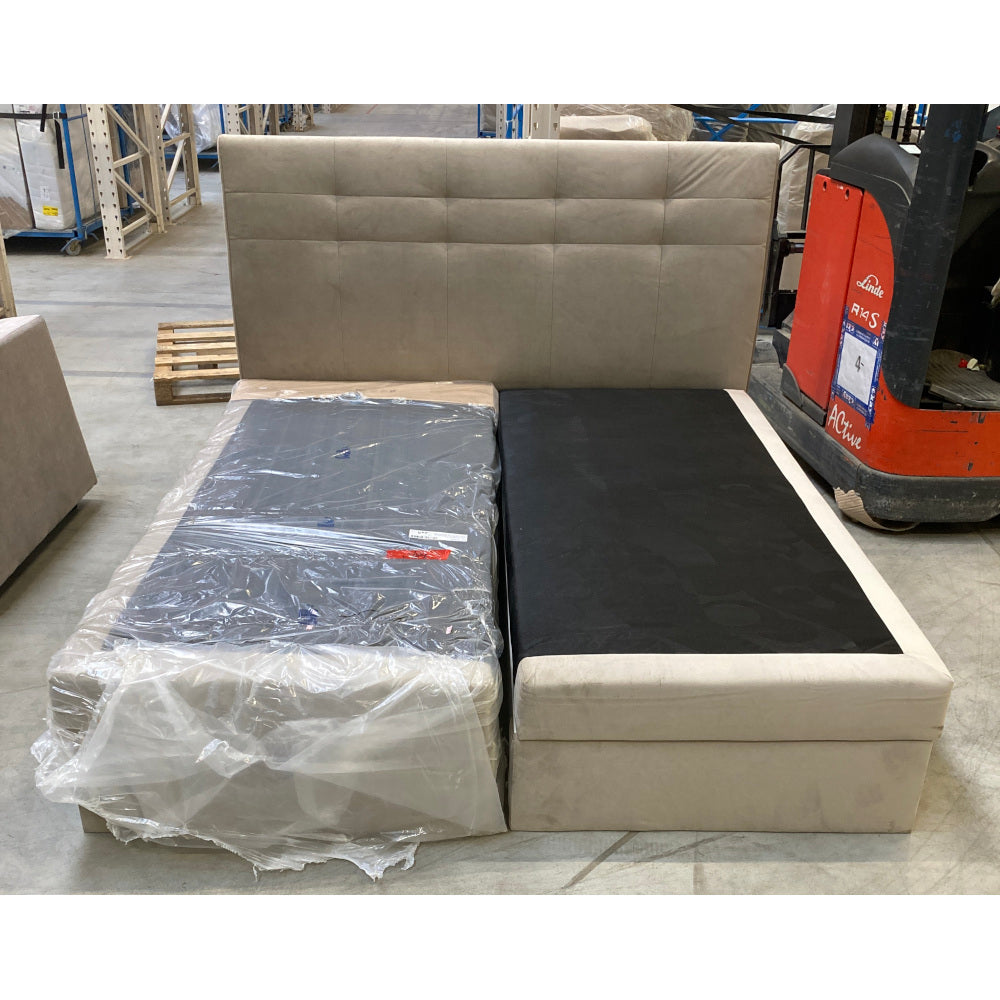 Posteľ Boxspring Charles 180x200, béžová, vr. matraca a topera - II. akosť