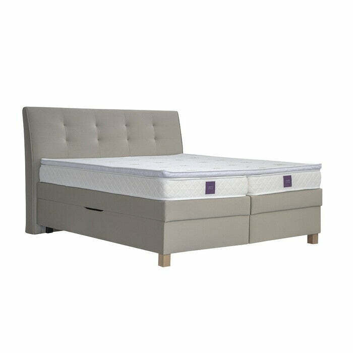 Posteľ Boxspring Charles 180x200, béžová, vr. matraca a topera - II. akosť