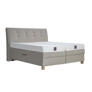 Posteľ Boxspring Charles 180x200, béžová, vr. matraca a topperu