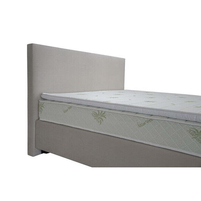 Posteľ Boxspring Jacob 200x200, béžová, vr. matraca a topperu