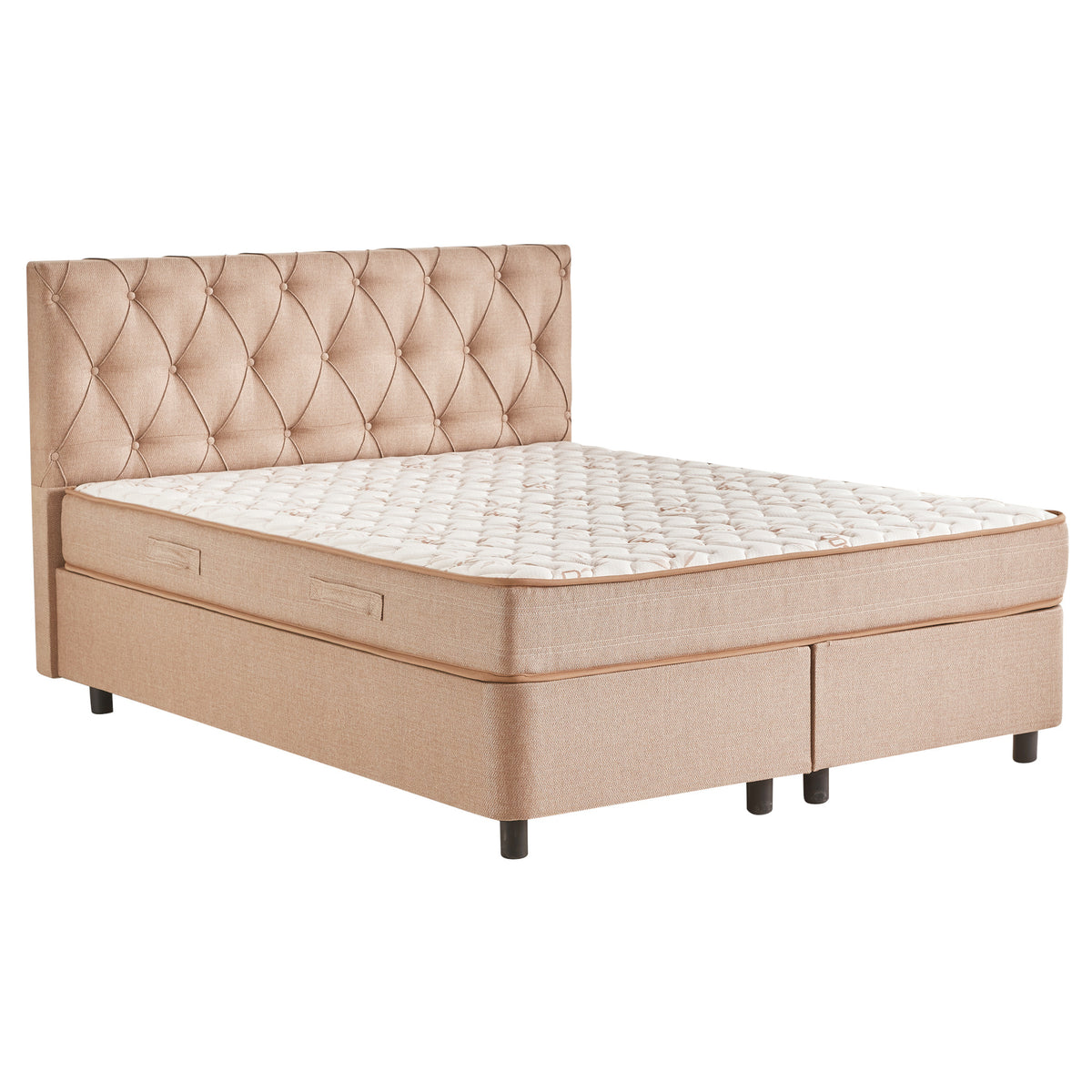 Posteľ Boxspring Kerem 160x200, béžová, vr. matraca