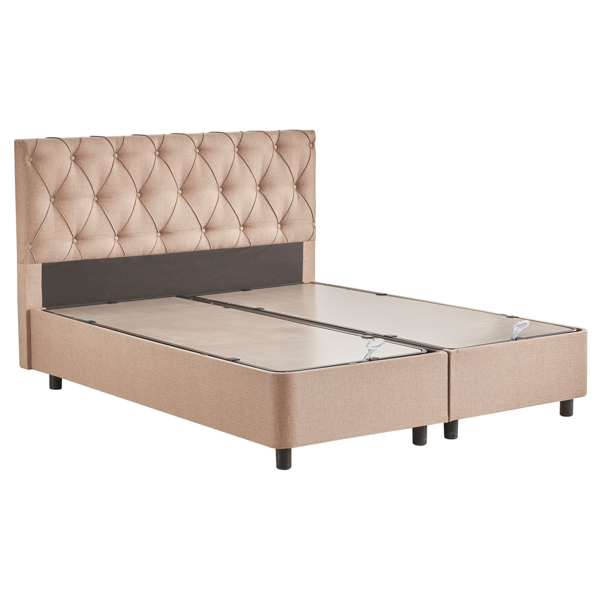 Posteľ Boxspring Kerem 180x200, béžová, vr. matraca a topera - II. akosť