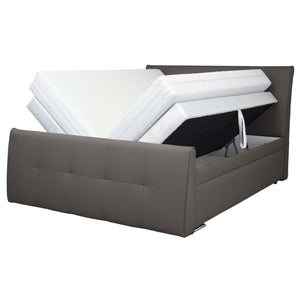 Posteľ Boxspring Lambada 180x200, sivá, vrátane matraca, 2 čelá