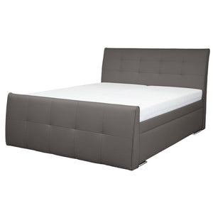 Posteľ Boxspring Lambada 180x200, sivá, vrátane matraca, 2 čelá