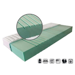 Posteľ Boxspring Lambada 180x200, sivá, vrátane matraca, 2 čelá