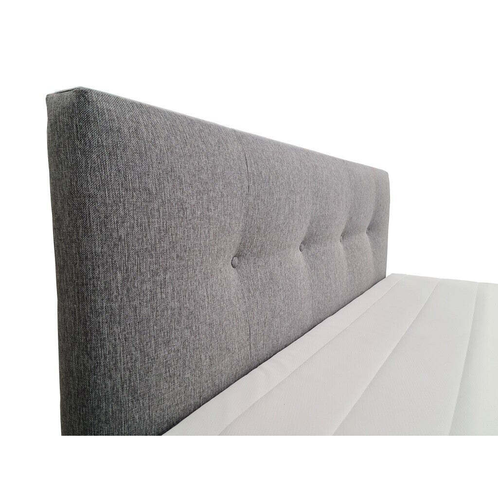 Postel Boxspring Leonard 180x200, šedá, vč. matrace a topperu II. akosť