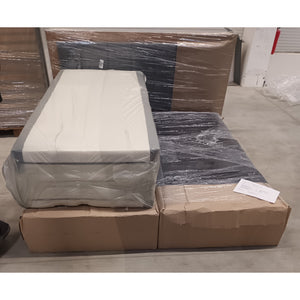 Posteľ Boxspring Marc 180x200, sivá, dub vr. matraca a topera - II. akosť