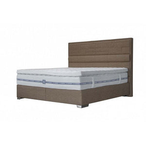 Postel Boxspring William 200x200, hnědá,včetně matrace a topperu II. akosť