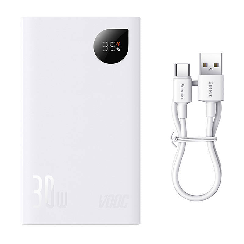 Powerbanka Baseus Adaman2 20000mAh, 30W, 3xUSB/USB-C, biela