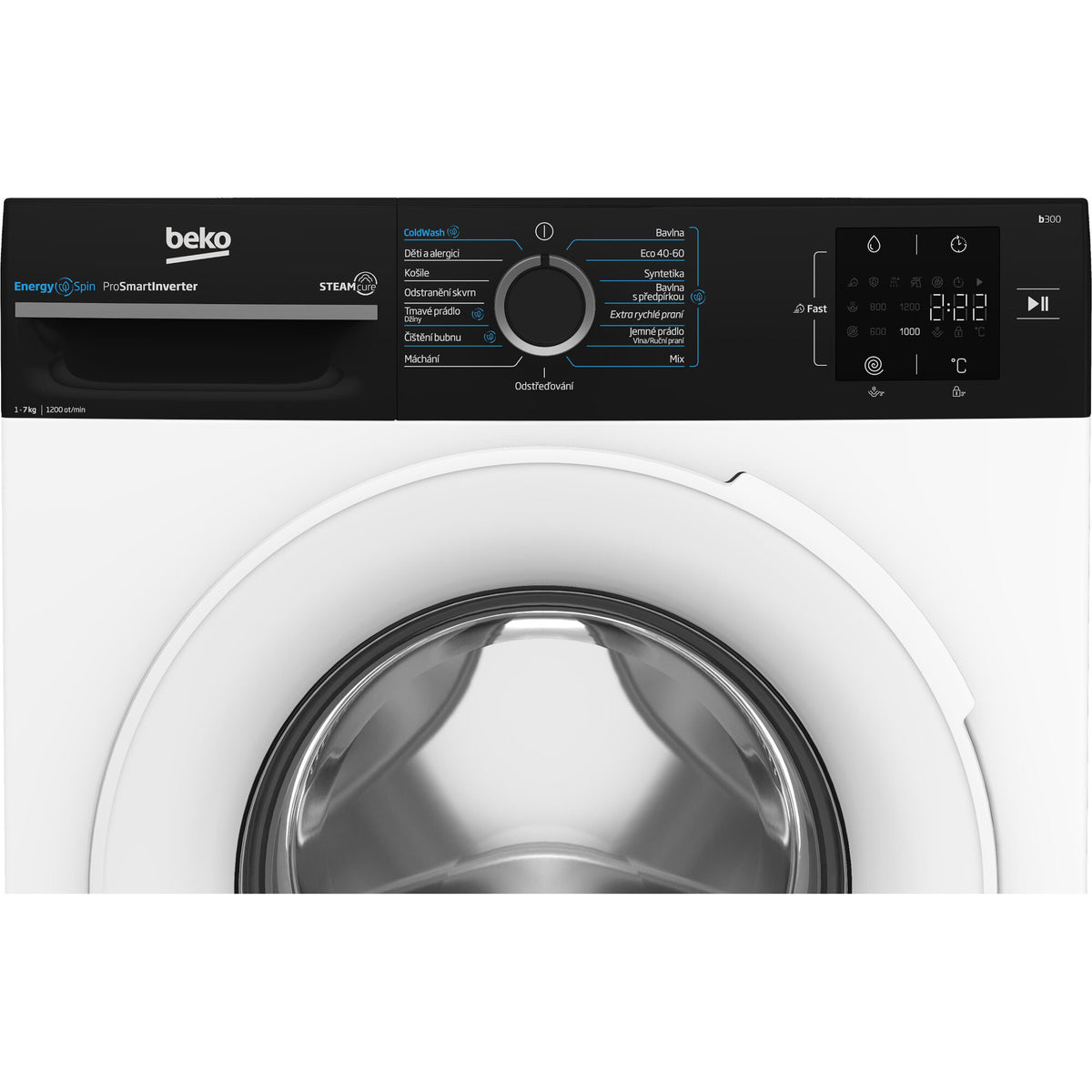 Práčka s predným plnením Beko BM3WFU3721WBW, 7kg