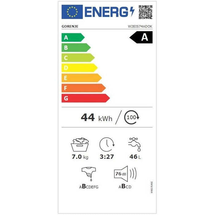 Práčka s predným plnením Gorenje W2EIS74ADOK, A, 7 kg POŠKODENÝ OBAL