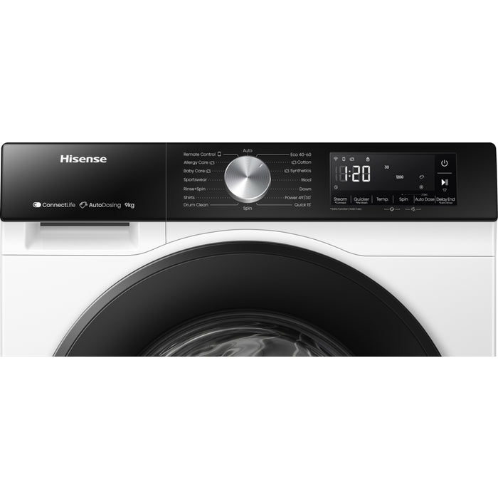 Práčka s predným plnením Hisense WF3S9045BW3, 9 kg