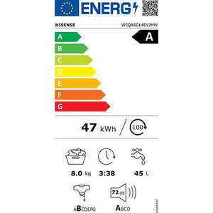 Práčka s predným plnením Hisense WFQA8014EVJMW, 8kg POŠKODENÝ OBAL