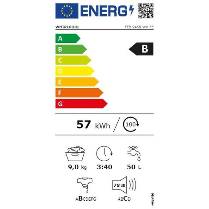 Práčka s predným plnením Whirlpool FFB 9458 WV EE, 9kg POŠKODENÝ OBAL