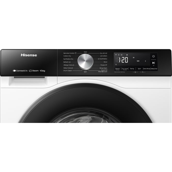 Práčka so sušičkou Hisense WD3S9043BW3, 9/6 kg