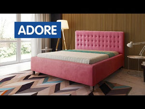 Čalúnená posteľ Adore 180x200, ružová, bez matraca - II. akosť