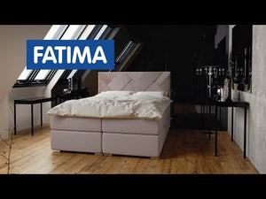 Čalúnená posteľ Fatima 120x200, sivá, vr. matraca a topera - II. akosť