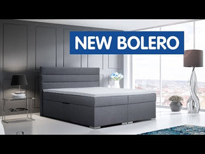 Postel New Bolero 180x200, šedá, vč. matrace  topperu II. akosť