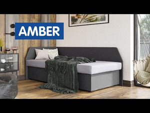 Válenda Amber 90x200, tmavě šedá, levý roh II. akosť