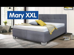 Čalúnená posteľ Mary XXL 180x200, sivá, bez matraca - II. akosť