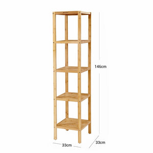 Regál Almonte (bambus, 33x146x33 cm) POŠKODENÝ OBAL