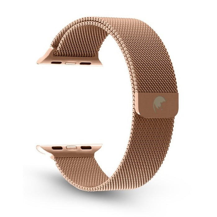 Remienok pre Apple Watch 42/44/45mm, milánsky ťah, rosegold