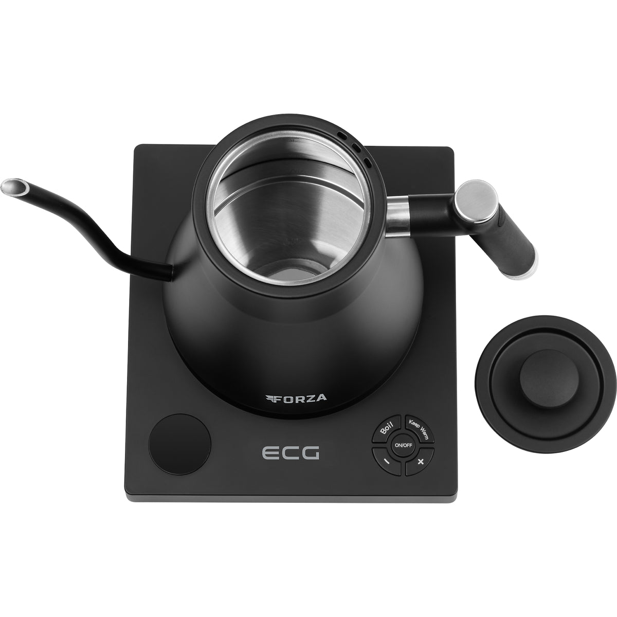 Rýchlovarná kanvica ECG Forza 8000 Pour over Nero, 1l POŠKODENÝ OBAL