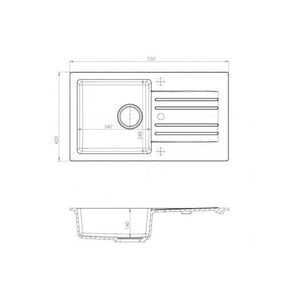 Set drezu Alveus CORTINA 140/55 + batéria Tonia POŠKODENÝ OBAL