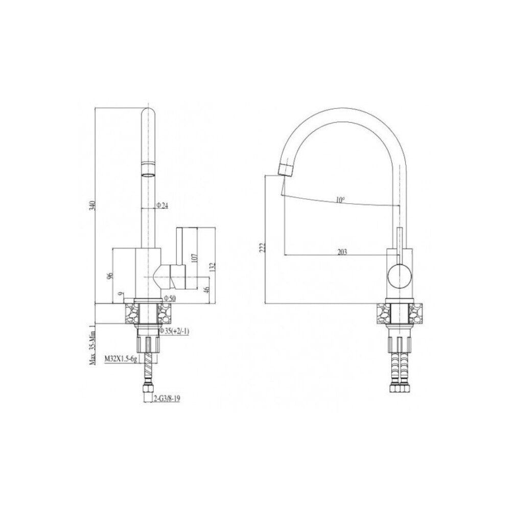 Set drezu Alveus CORTINA 140/55 + batéria Tonia POŠKODENÝ OBAL