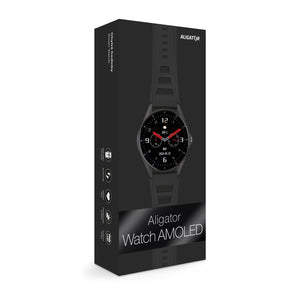 Smart hodinky Aligator Watch Amoled, čierna