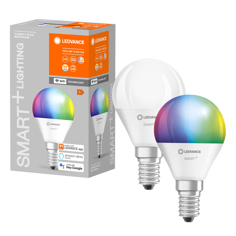 SMART LED CLASSIC P 40 E14 MULTICOLOR 4,9 W RGBW stmievateľná