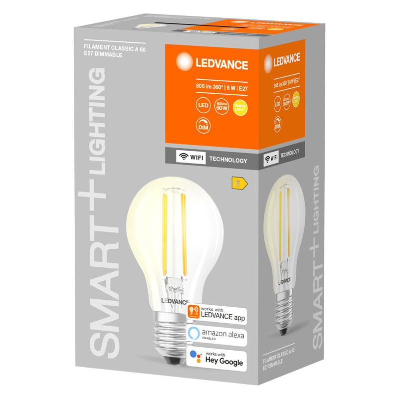 SMART LED FILAMENT CLASSIC A60 E27 DIMMABLE 6W/2700K