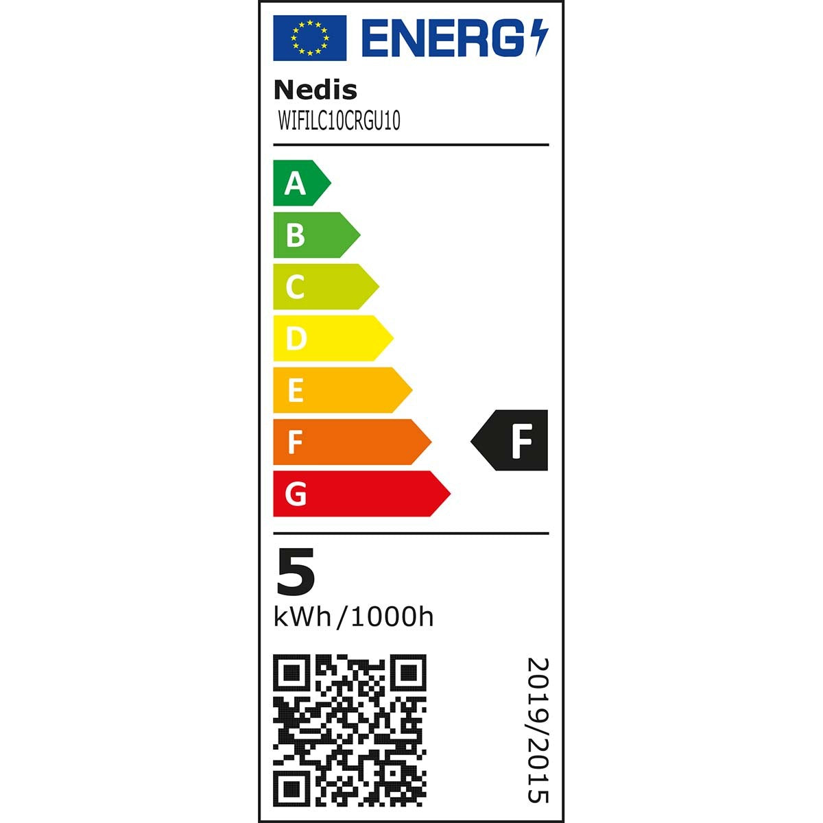 SMART LED žiarovka Nedis WIFILC10CRGU10, GU10, farebná/biela