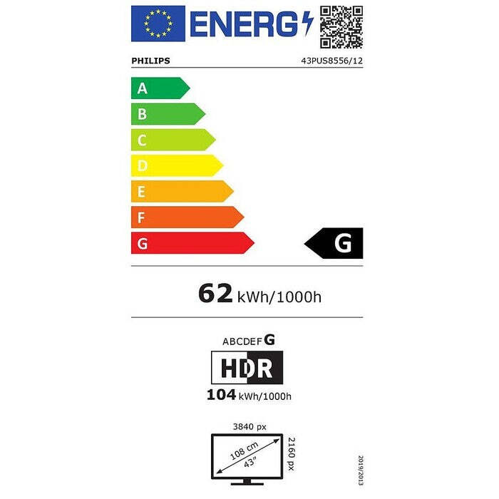 Smart televízor Philips 43PUS8556 (2021) / 43&quot; (108 cm)