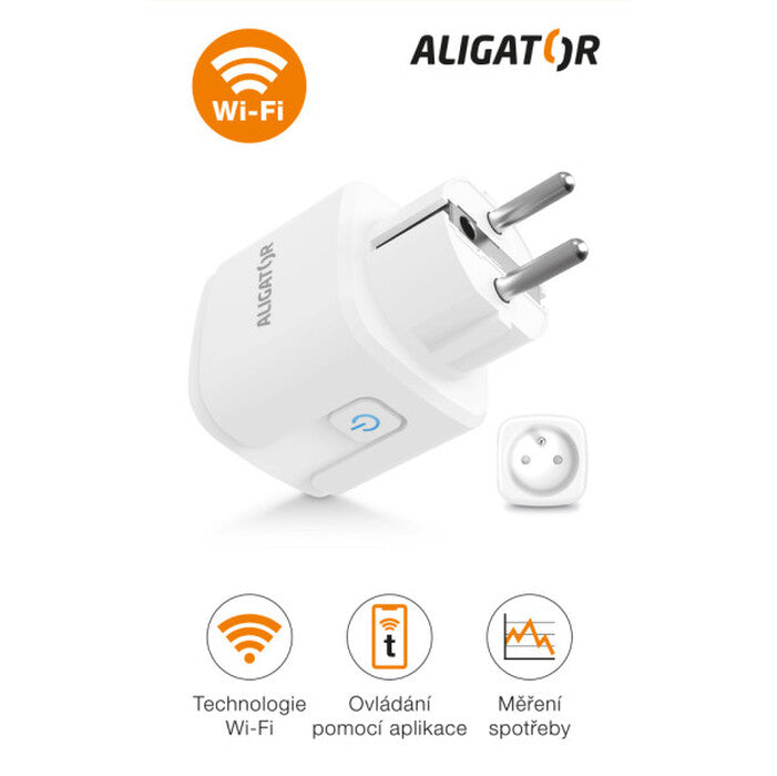 Smart zásuvka Aligator WAL001, WiFi, měření spotřeby