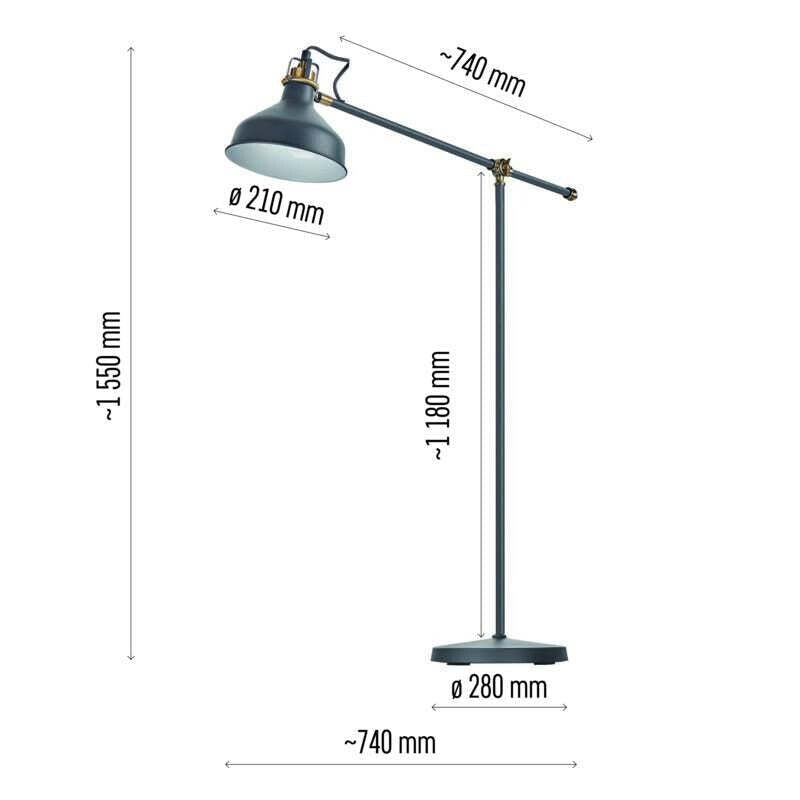 Stojacia lampa Arthur Emos Z7610, tmavo šedá VYBALENÉ