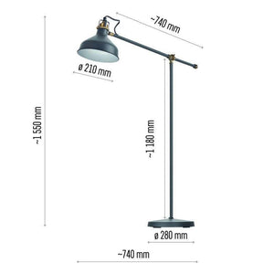 Stojacia lampa Arthur Emos Z7610, tmavo šedá VYBALENÉ