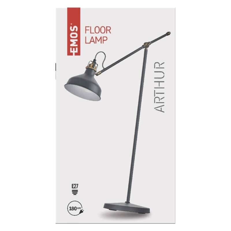 Stojacia lampa Arthur Emos Z7610, tmavo šedá VYBALENÉ