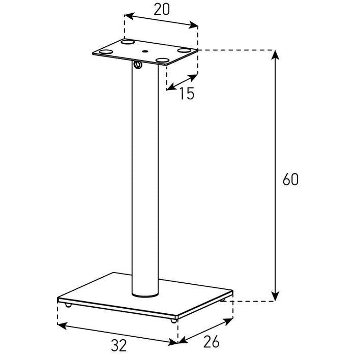 Stojan pre reprosústavy Sonorous SP 100 WHT, 60cm, biely POŠKODENÝ OBAL