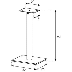 Stojan pre reprosústavy Sonorous SP 100 WHT, 60cm, biely POŠKODENÝ OBAL