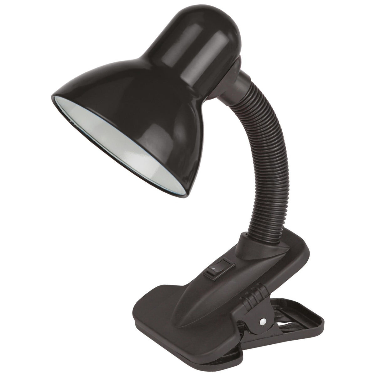 Stolná lampa s klipom Avide Basic 60W, čierna