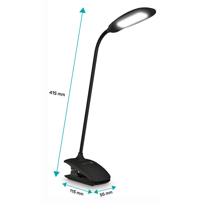 Stolná LED lampička CONNECT IT CLIP 7020, čierna