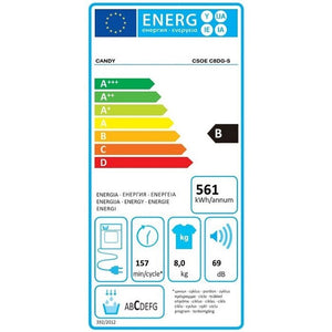 Sušička bielizne Candy CSOE C8DG-S, B, 8kg POŠKODENÝ OBAL